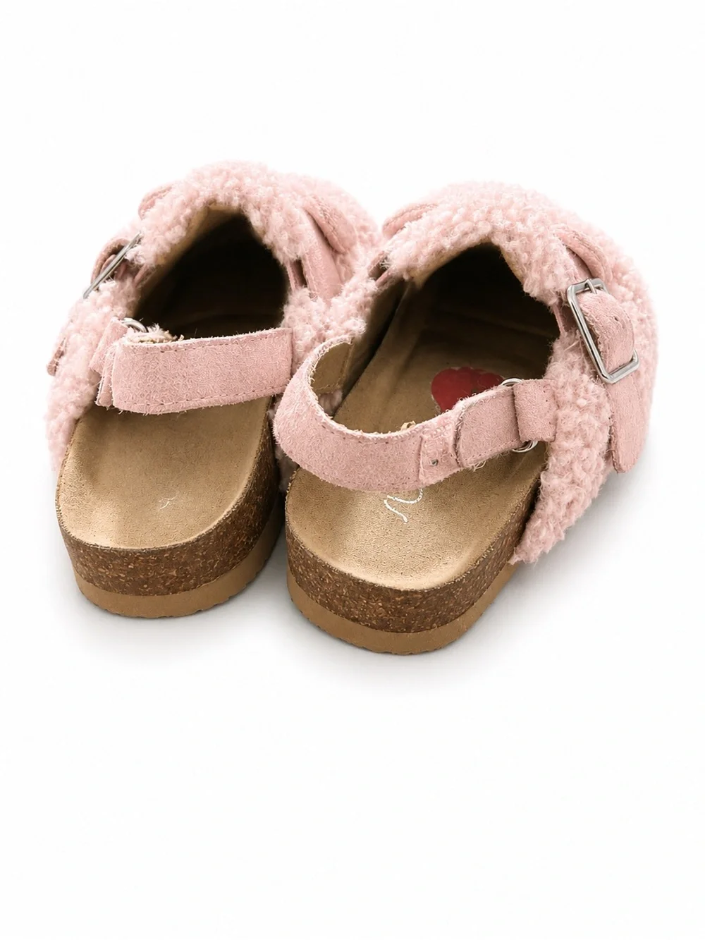 Toddler Pink Plush Bunny Face Slingback Shoes
